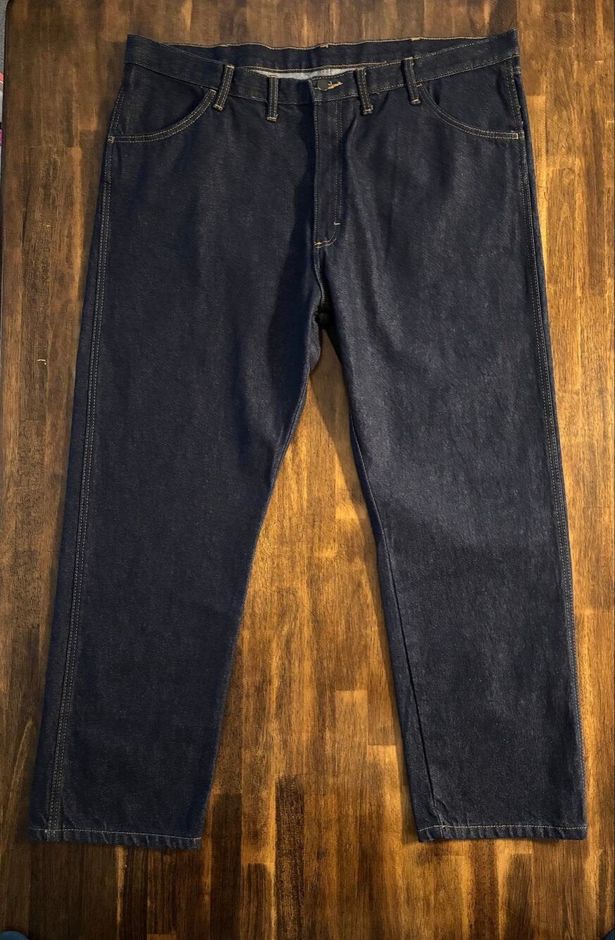 Wrangler Rustler Men's 44 x 30 Jeans Straight Regular Fit 100% Cotton Denim